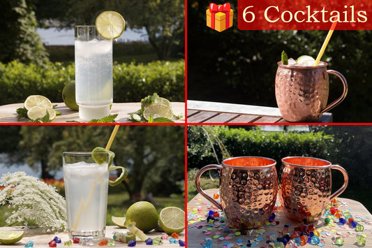 Geschenkset Gin Tonic, Moscow Mule, Gin Fizz